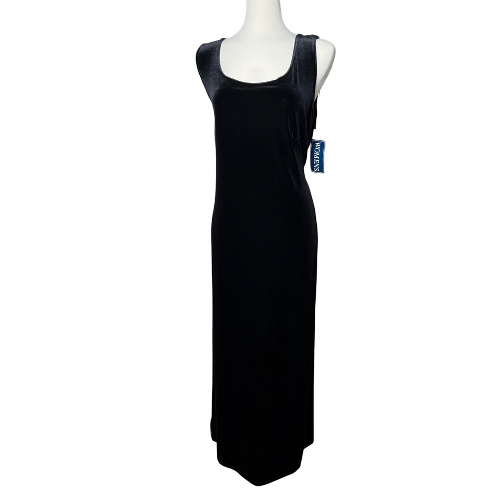 Vintage 90s Whimsigoth Fairy Grunge Danielle Casey 2X Black Velvet Dress New